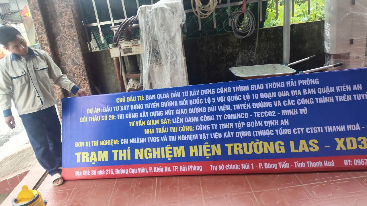 Thông báo lắp đặt và vận hành trạm thí nghiệm hiện trường